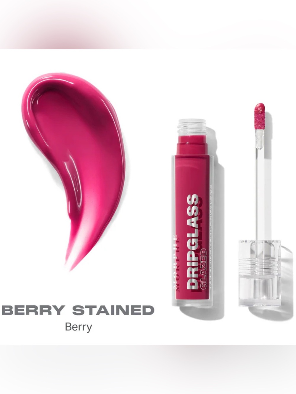 🐼 3/$25 NWT Morphe Drip Glass Glazed Lip Gloss in Berry Stained - Full Size
